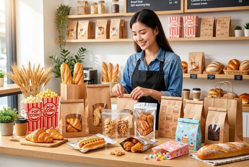 Aplikasi untuk kantong kraft toko roti dan kantong kraft untuk dibawa pergi