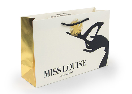 Good price Elegan Mewah Personalised Paper Bags Gold Hot Stamping Eco - Ramah on line