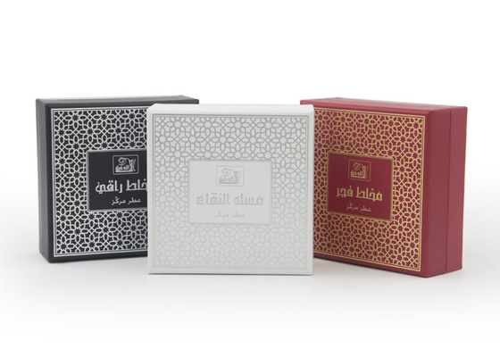 Good price Kemasan Kotak Kertas Parfum Cantik Dengan Kemasan Hot Stamping, Putih Hitam Merah on line