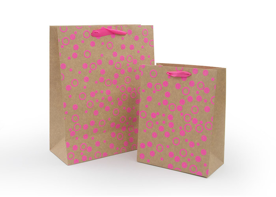 Good price Tas Hadiah Kertas Daur Ulang Dengan Grosgrain Menangani Pencetakan Transfer Panas on line