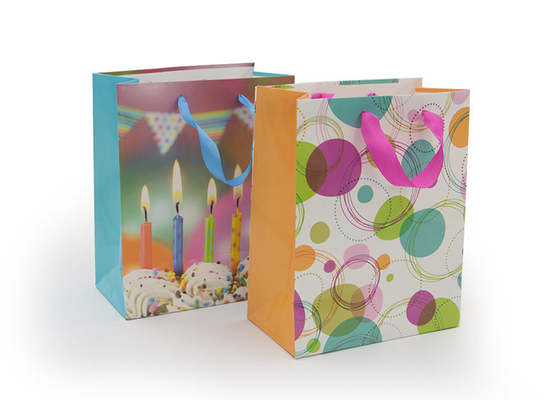 Good price Disesuaikan Hadir Kantong Kertas Ribbon Handle Spot Glitter CE Sertifikasi on line