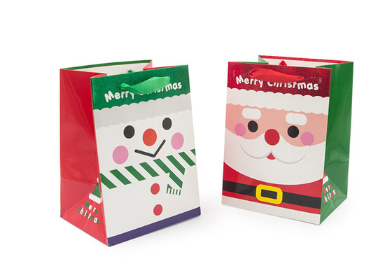 Good price Penuh Warna Dicetak Merry Christmas Gift Bags Dengan Glitter CE Sertifikasi on line