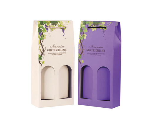 Good price Coloful Wine Gift Box Packaging / Dua Jendela Kustom Botol Botol Anggur on line