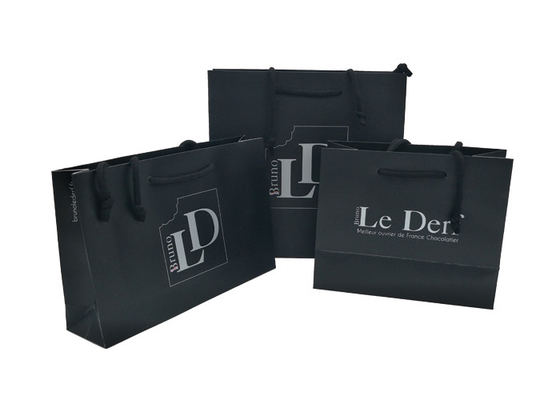 Good price Black Sustainable Personalized Paper Bags, Tas Belanja Kertas Dengan Pegangan on line