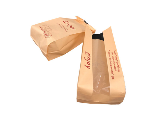 Good price Greaseproof Custom Kemasan Makanan Tas Dengan Fitur Window Didaur Ulang on line