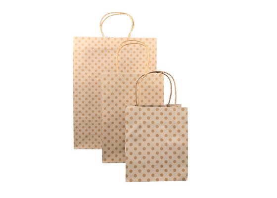 Good price Kemasan Natal Mewah Biodegradable, Tas Kertas Coklat Kustom Dicetak on line