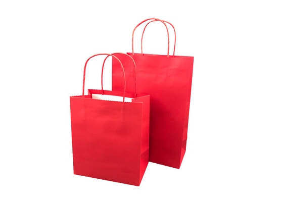 Good price Kemasan Kertas Merah Eco, Tas Belanja Biodegradable Ukuran Disesuaikan on line