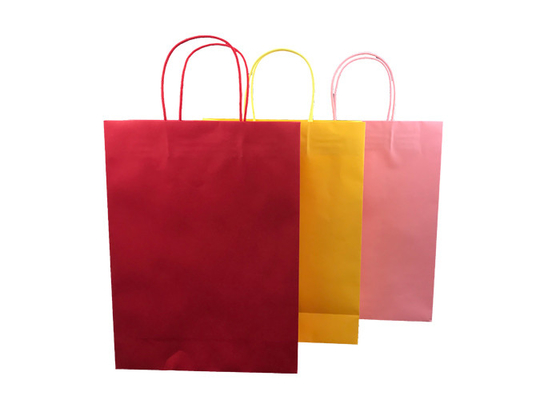 Good price Fancy Berwarna Kemasan Kertas Eco Didaur Ulang Fitur Kertas Twisted Handle on line