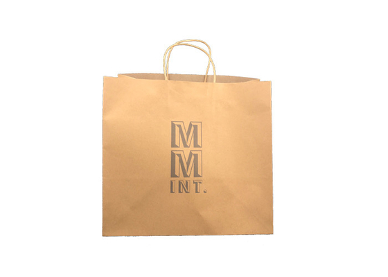 Good price Kraft kustom dicetak tas belanja kertas Foil perak Stamping OEM layanan on line