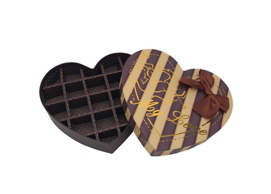 Good price Kotak Presentasi Kardus Coklat / Kotak Valentine Berbentuk Hati Khusus on line
