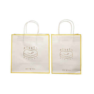 Good price 100gsm Press Varnishing Bakery Packaging Bag Dengan Twisted Handles on line